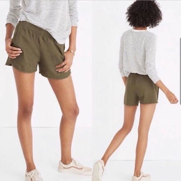 Madewell Pull On Shorts Green - Picture 12 of 12